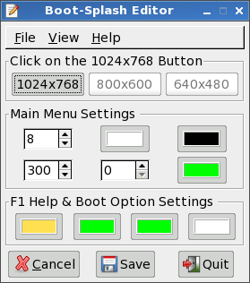 Boot-Splash Editor